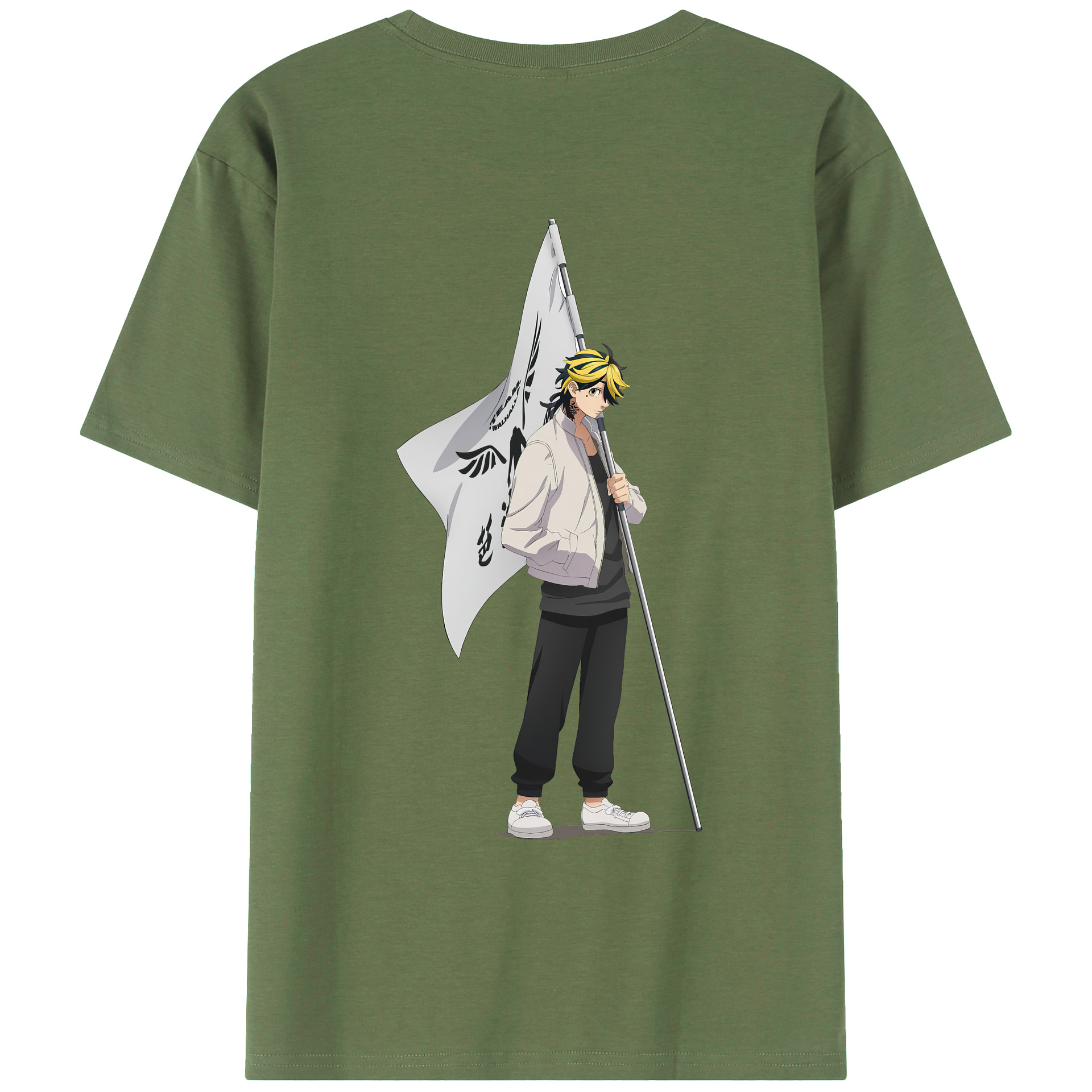 （画像用） 東京リベンジャーズ Tokyo Revengers 綿100％ メンズ半袖Tシャツ（バックプリント） 通気性